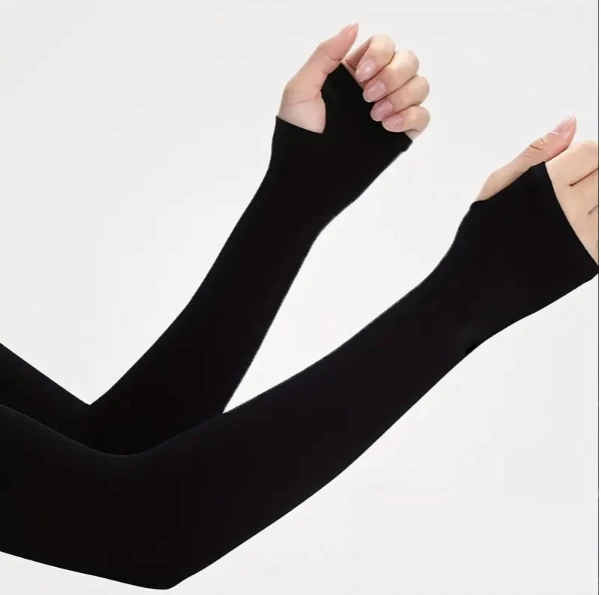 Manga De Braço De Resfriamento De Verão : Design De Dedo Altamente Elástico E Proteção UV Para Esportes Ao Ar Livre Femi