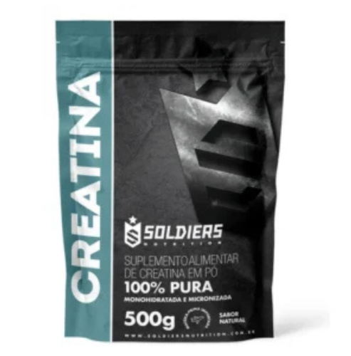 Creatina Monohidratada 500g Soldiers Nutrition Sabor Natural