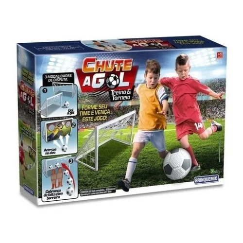 Kit 2 Mini Traves Infantil + 1 Bola De Futebol + 2 Barreiras