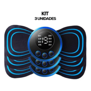 Kit 3 Massageador Portátil Recarregável Dor Pescoço Coluna Alivia Tensão Fisioterapia