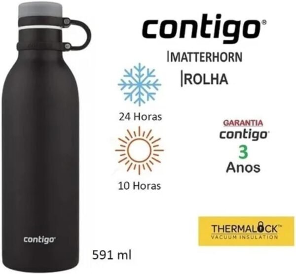 Contigo, Garrafa Térmica Inox Parede Dupla Matterhorn, 591ML - Imagem 3