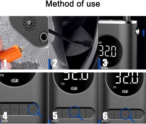 Mibee Compressor de ar portátil - Imagem 7