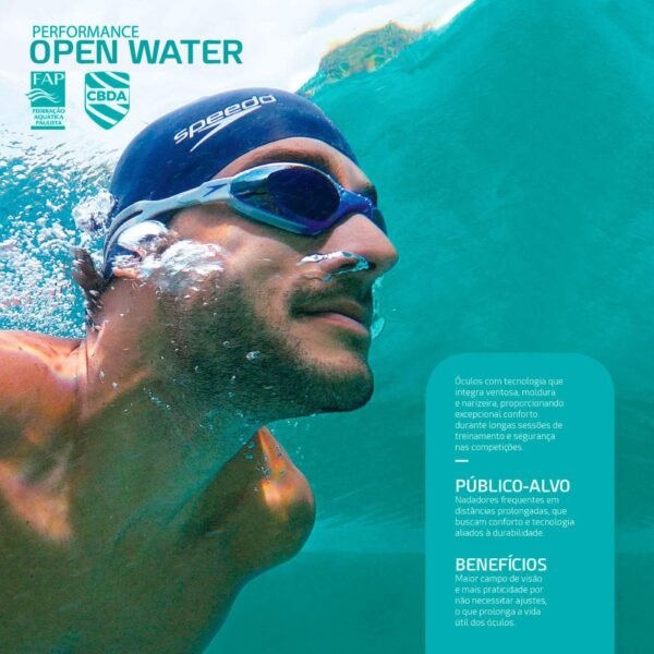 Touca de Natação Speedo Flat Cap , Unissex - Imagem 4