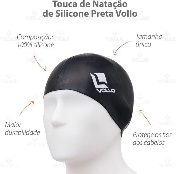 Vollo Touca de Natação de Silicone - Imagem 3