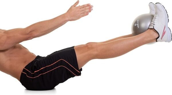 Mini Bola De Exercicios Cinza 25cm - Imagem 4