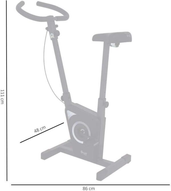 Dream Fitness EX 450 - Bicicleta Ergométrica Vertical, Chumbo, Único - Imagem 2