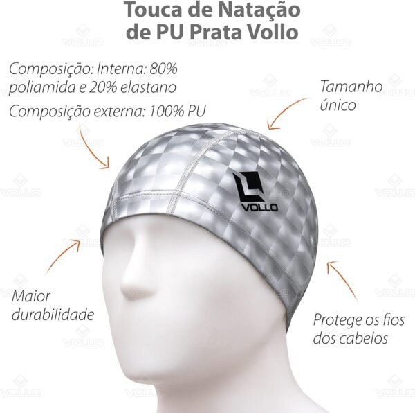 Vollo Touca de Natação de Elastano - Imagem 4