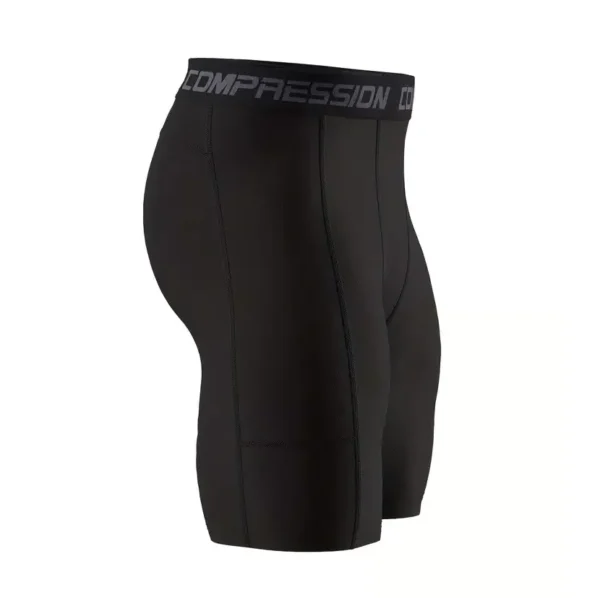 Calças e shorts de fitness masculinos, ideais para ciclismo, corrida, basquete, com secagem rápida e compressão. - Imagem 4
