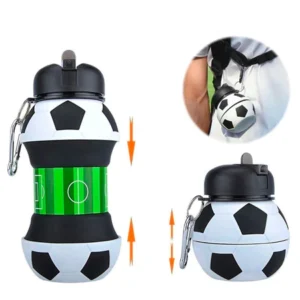 Copo Dobrável Infantil Garrafa Esférica Silicone para Esportes Ar Livre Portátil