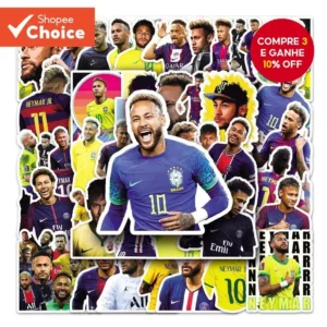 Autocolantes De 50 Peças De Futebol Engraçado Neymar DIY Creative Motor Stickers Helmater Home Decalque À Prova D'água