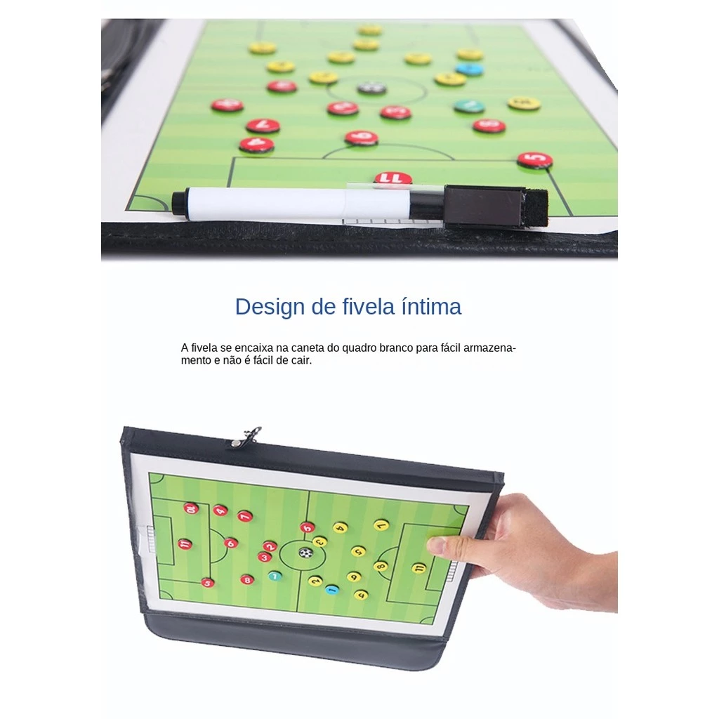 Equipamentos De Treinamento / Quadro Tático De Futebol 2.5 De Couro Dobrável - Imagem 2