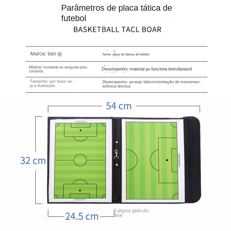 Equipamentos De Treinamento / Quadro Tático De Futebol 2.5 De Couro Dobrável - Imagem 3