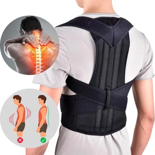Corretor Postura Cinta Postural Para Coluna Corrigir Postura Protetor Lombar Corretor - Imagem 2