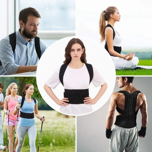 Corretor Postura Cinta Postural Para Coluna Corrigir Postura Protetor Lombar Corretor - Imagem 4