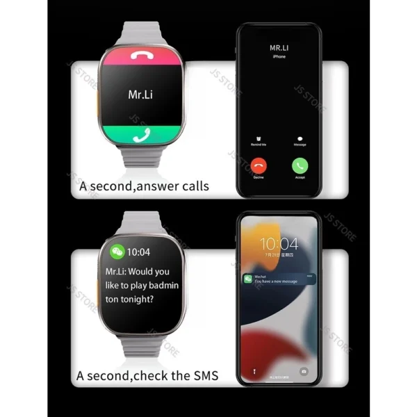 Relógio 8 Ultra Série 8 Inteligente Digital Masculino À Prova D'água Esporte Fitness Smartwatch Para IOS Android - Imagem 5