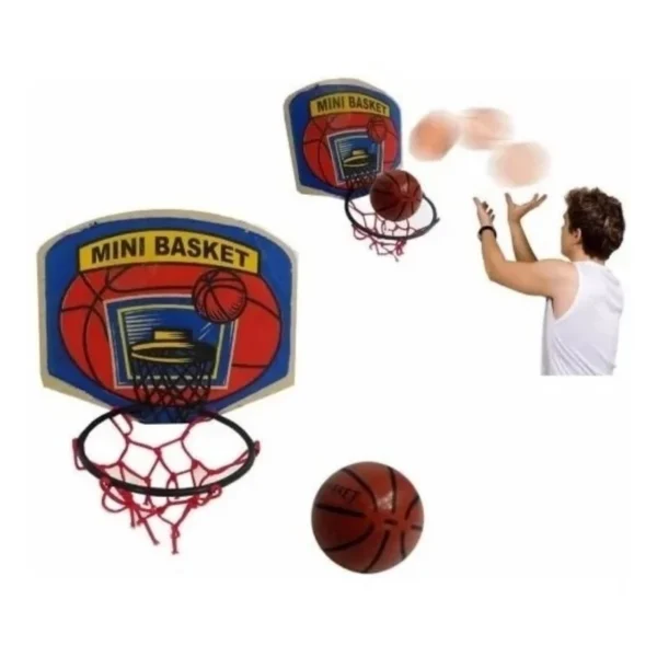 kit Basquete infantil Jogo Com Tabela bola e cesta brinquedo criança Meninas e Meninos - Imagem 2