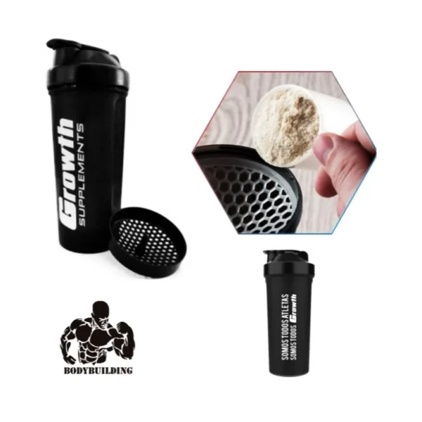 Coqueteleira Academia Garrafa Squeeze 600ml Shaker - Growth - Imagem 3