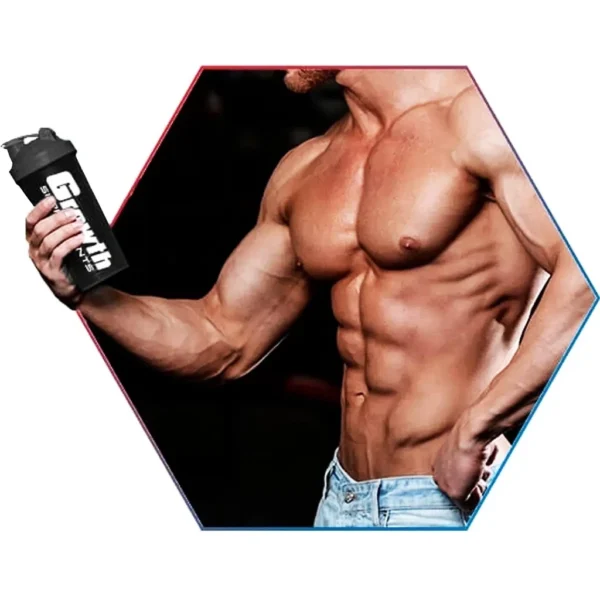 Coqueteleira Academia Garrafa Squeeze 600ml Shaker - Growth - Imagem 4