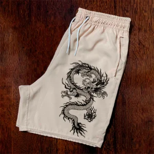 Bermuda Stussy Tactel Masculina Street Wear Dragão Chines Confortável Shorts