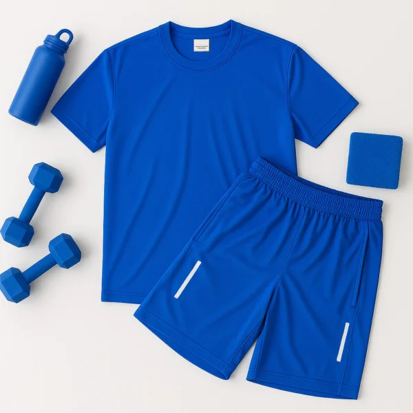 Bermuda Masculina Chimpa + Camiseta Leve e Confortável Esporte Futebol Academia Corrida - Imagem 2