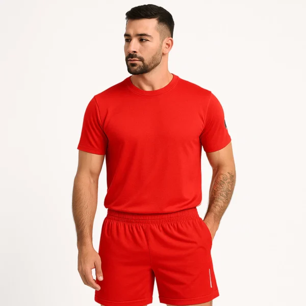 Bermuda Masculina Chimpa + Camiseta Leve e Confortável Esporte Futebol Academia Corrida - Imagem 5
