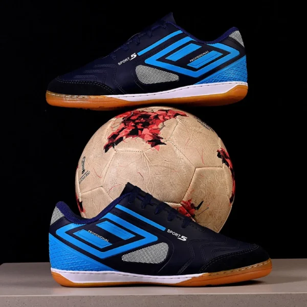 Chuteira futsal/Salão Profissional bico de couro+ Palmilha oferta única colada e costurada feminina e masculina entrega - Imagem 8