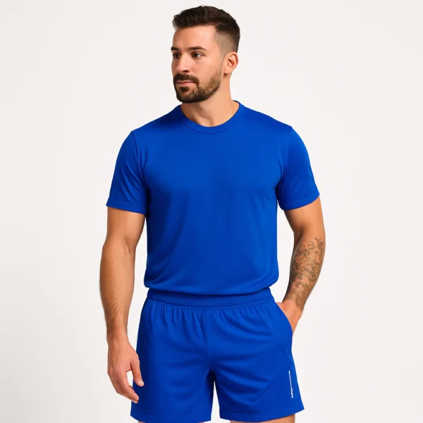 Bermuda Masculina Chimpa + Camiseta Leve e Confortável Esporte Futebol Academia Corrida - Imagem 4
