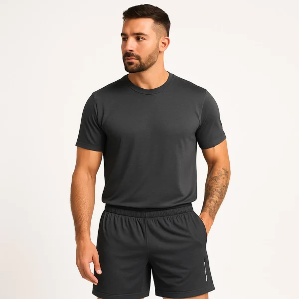 Bermuda Masculina Chimpa + Camiseta Leve e Confortável Esporte Futebol Academia Corrida - Imagem 6