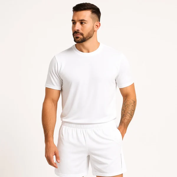 Bermuda Masculina Chimpa + Camiseta Leve e Confortável Esporte Futebol Academia Corrida - Imagem 7