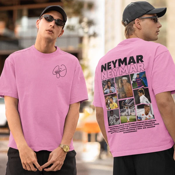 Camiseta Neymar Menino Ney Camisa Básica Personalizada Unissex Algodão 30.1 Premium Jogador - Imagem 4