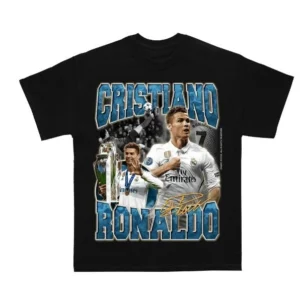 Camiseta Cristiano Ronaldo Vintage Camisa Algodão Lançamento Unissex Plus Size - Envio Imediato - GM Modass