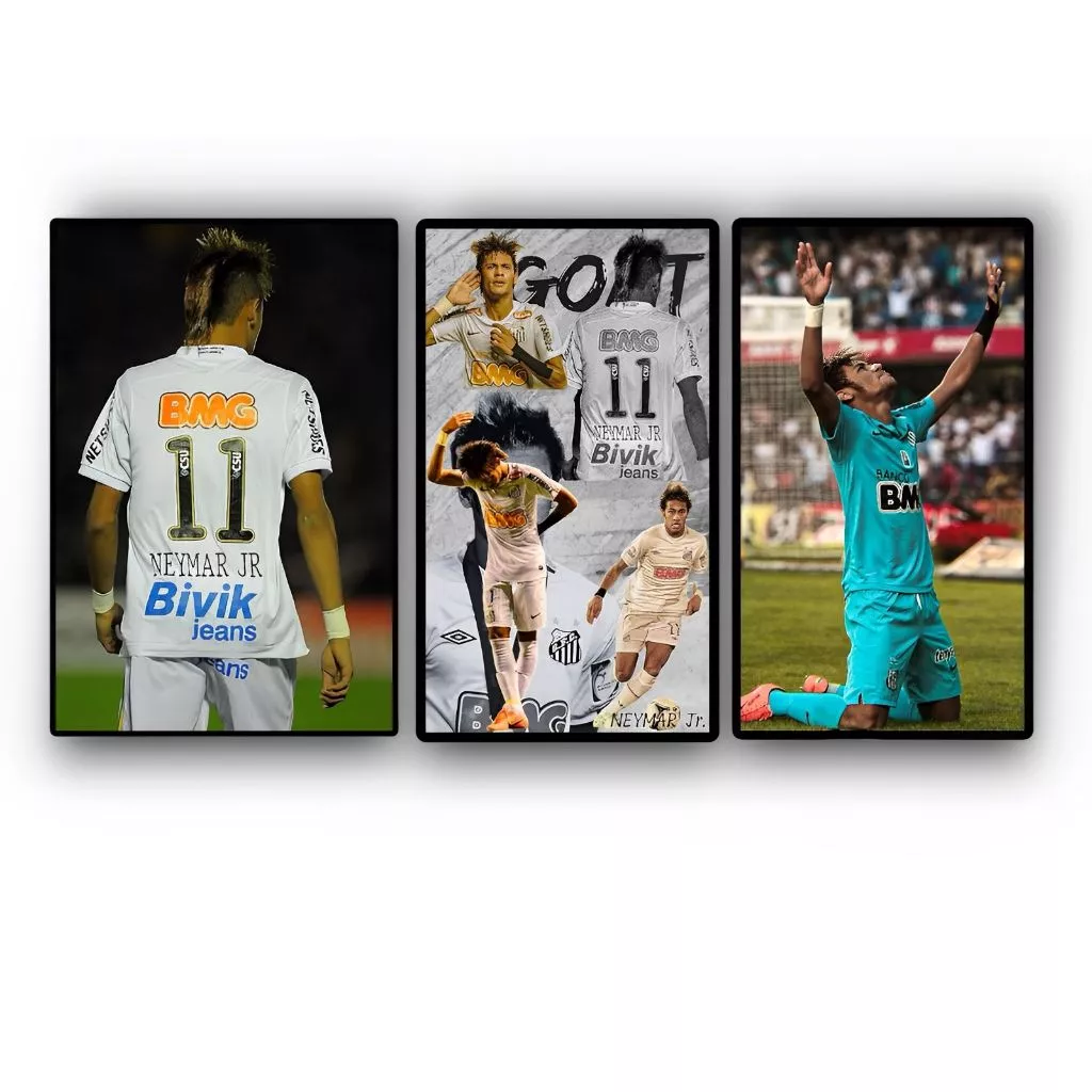 Quadro Decorativo Futebol Neymar Quarto Sala Decorativo 120x60