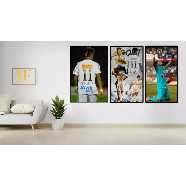 Quadro Decorativo Futebol Neymar Quarto Sala Decorativo 120x60 - Imagem 3