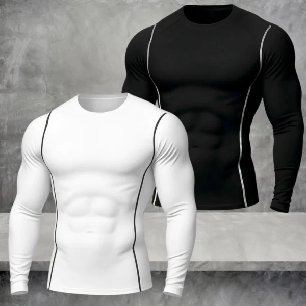 Camiseta de Compressão Manga Longa Comprida Masculina Premium Pro Esportiva Térmica para Frio - Imagem 5