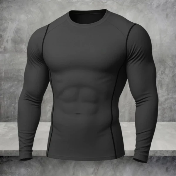 Camiseta de Compressão Manga Longa Comprida Masculina Premium Pro Esportiva Térmica para Frio - Imagem 4