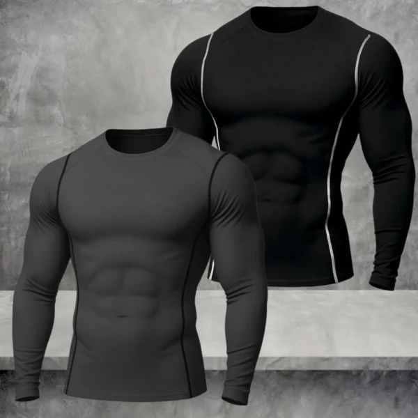 Camiseta de Compressão Manga Longa Comprida Masculina Premium Pro Esportiva Térmica para Frio - Imagem 6
