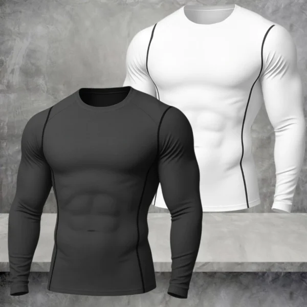 Camiseta de Compressão Manga Longa Comprida Masculina Premium Pro Esportiva Térmica para Frio - Imagem 7