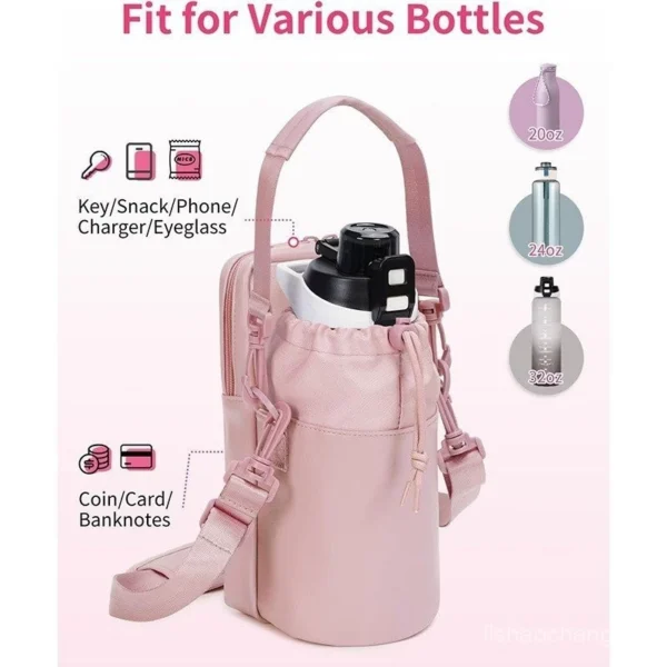 Nova Bolsa Para Garrafa De Água Ao Ar Livre Portátil Esportes Mochila Grande Capacidade De Armazenamento - Imagem 9