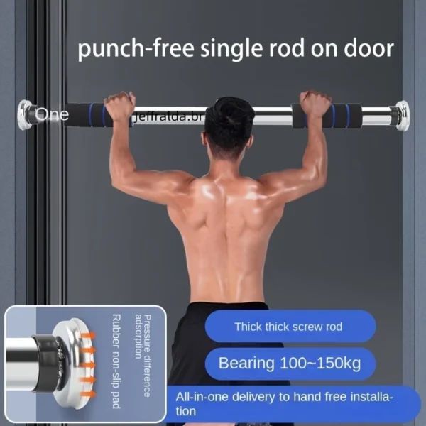 Barra Fixa Flexão Porta Apoio Regulável 64 a 100 Cm - Imagem 2