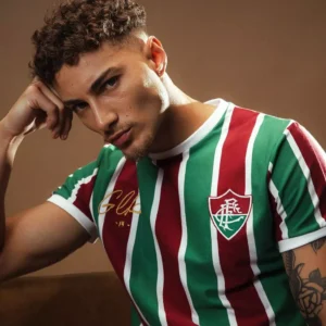 Camisa Fluminense Retrô Cano Masculina Oficial