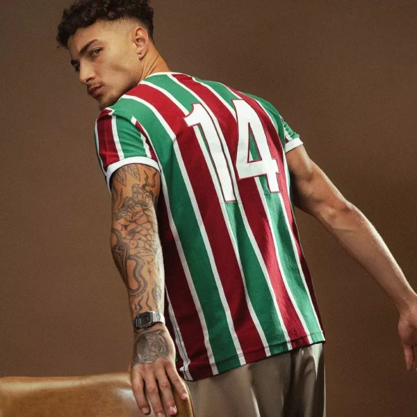 Camisa Fluminense Retrô Cano Masculina Oficial - Imagem 2