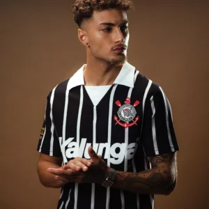 Camisa Polo Retrô Corinthians 1990 Kalunga Masculina Oficial