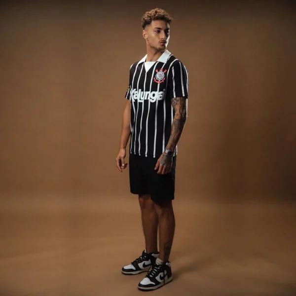 Camisa Polo Retrô Corinthians 1990 Kalunga Masculina Oficial - Imagem 2