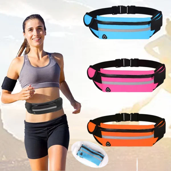 Mochila De Fitness À Prova D'água Para Homens E Mulheres-Bolsa De Cintura Corrida Ao Ar Livre Suporte Oculto Telefone - Imagem 2