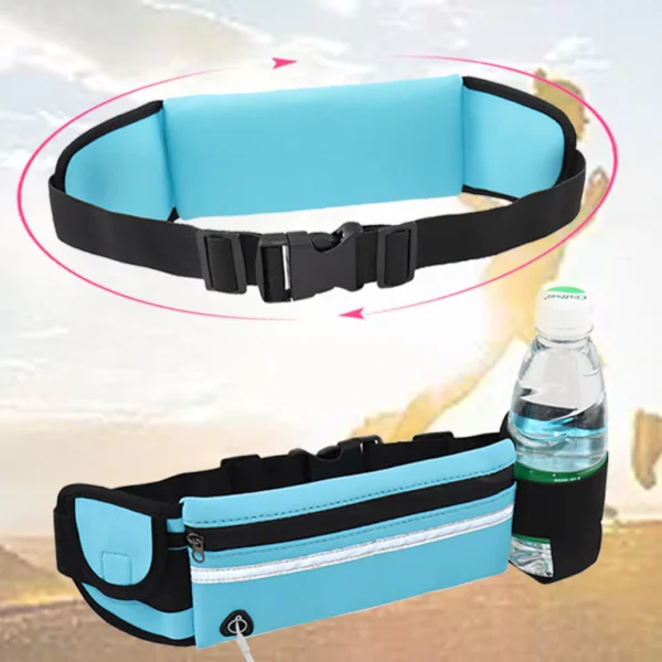 Mochila De Fitness À Prova D'água Para Homens E Mulheres-Bolsa De Cintura Corrida Ao Ar Livre Suporte Oculto Telefone - Imagem 4