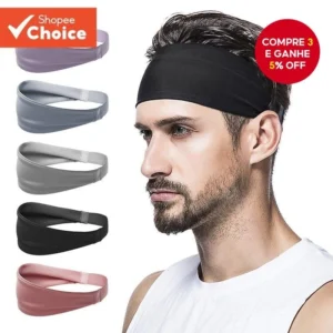 Esportes Suor-Absorvente Bandana Correndo Fitness Testa Cachecol Hairband Novo Basquete Masculino E Feminino
