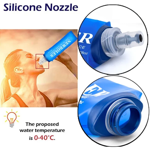 Garrafa D'água Macia Dobrável de Silicone NEWBOLER 250ml 500ml para Esportes ao Ar Livre, Corrida e Atividades Físicas. - Imagem 4