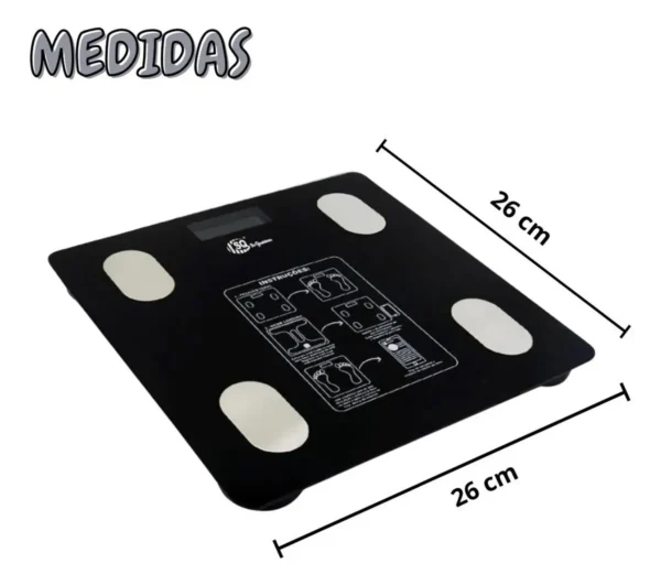 Balança Digital Bio impedancia Corporal Aplicativo Bluetooth - Imagem 6