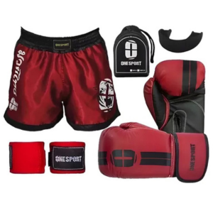 Kit Masculino Short+ Atadura + Bucal + Luva Boxe Promoção