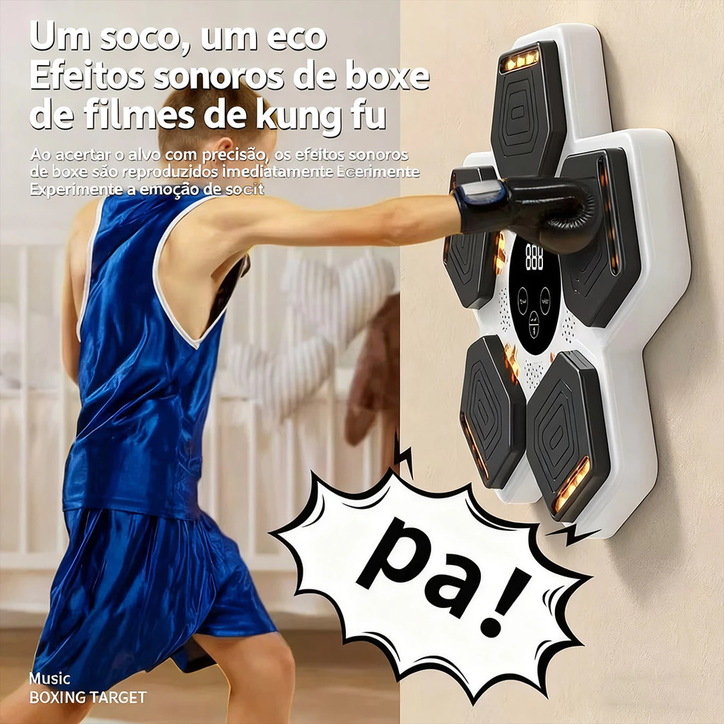 Máquina de boxe musical Bluetooth recarregável e de baixo ruído para uso doméstico